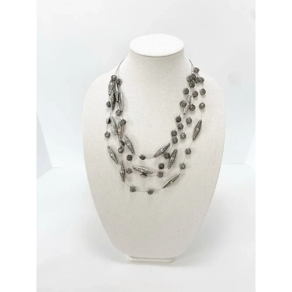 Chico’s Silver Western Vintage Navaho Southwestern Layered Necklace